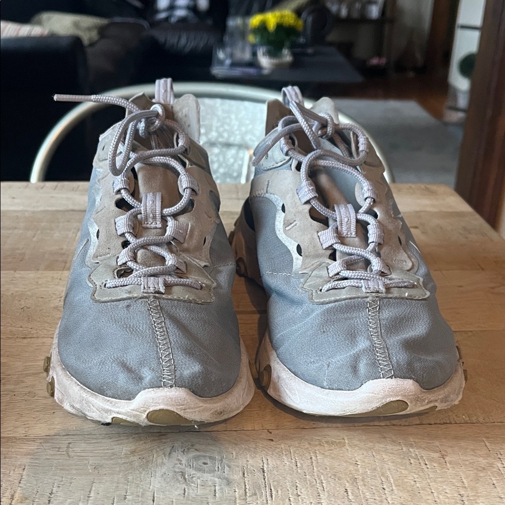 Gray Casual Lace-Up Sneakers